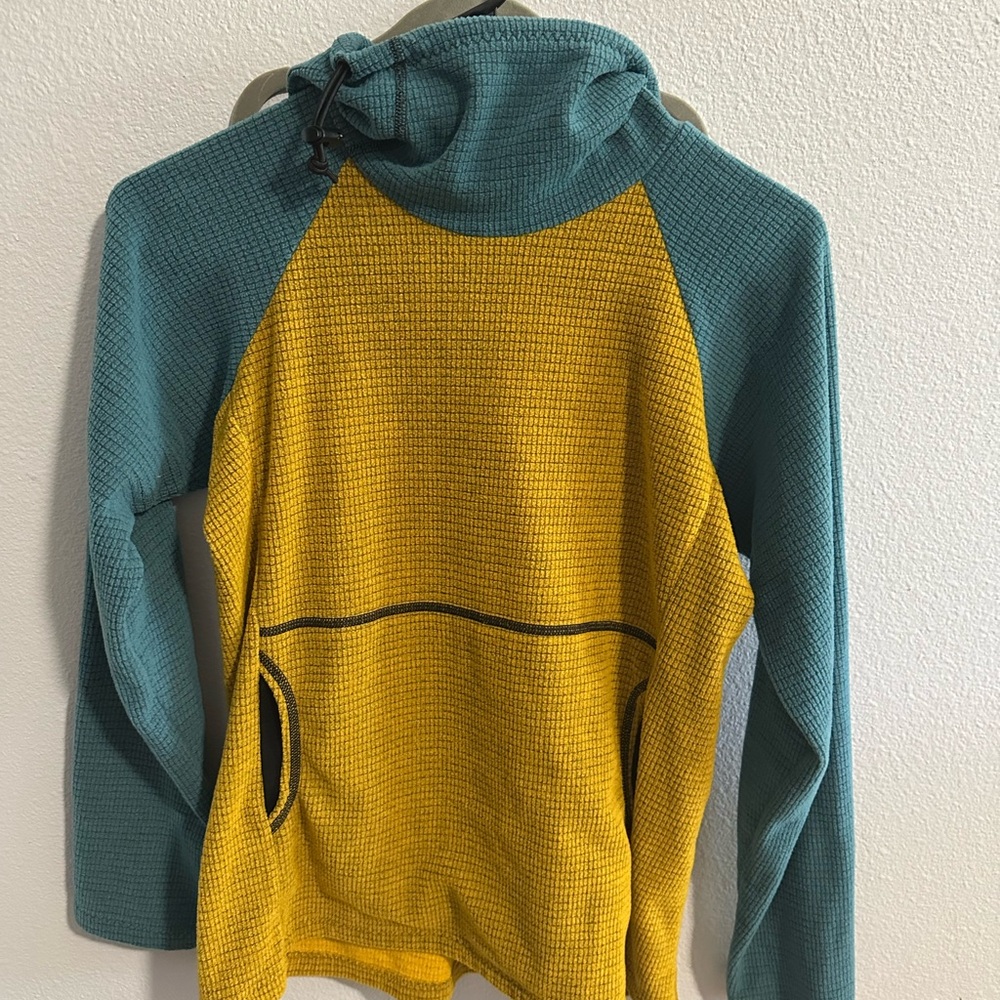 Melanzana Teal and Yellow Hoodie